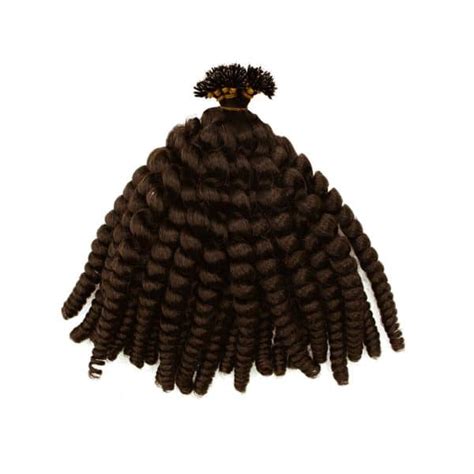 Kinky Curly Dark Brown Nano Ring Hair Extensions Macsara Hair 1