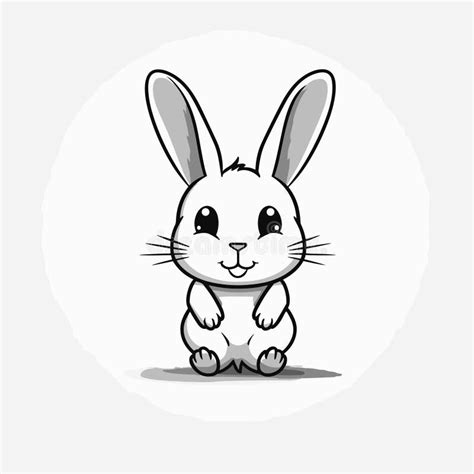 Bunny Hand Drawn Illustration Bunny Vector Doodle Style Cartoon