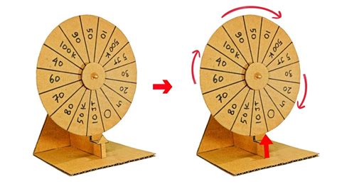 How To Make A Spinning Wheel With Cardboard Prize Wheel Diy