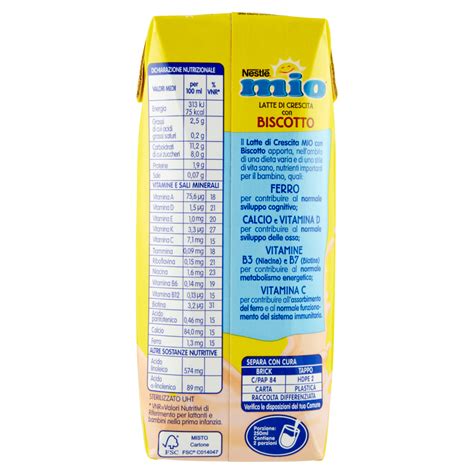 NESTLÉ MIO Latte di Crescita con Biscotto Liquido brick 500 ml Carrefour