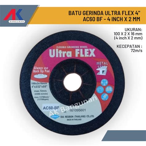 Jual Batu Gerinda Flexible Ultra Flex 4 Inch X 2 MM Kota Palembang