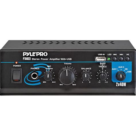 Pyle Pro Ptau Mini Watt X Stereo Power Amplifier W