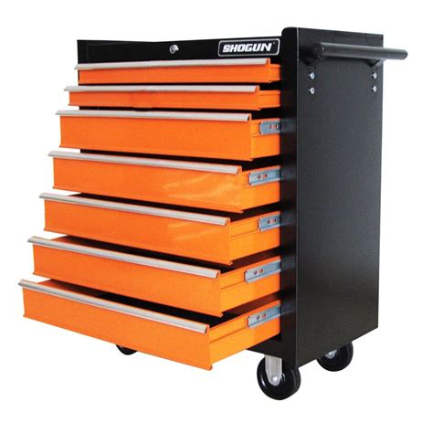 16 Drawer Tool Box Trolley - Orange | Crazy Sales