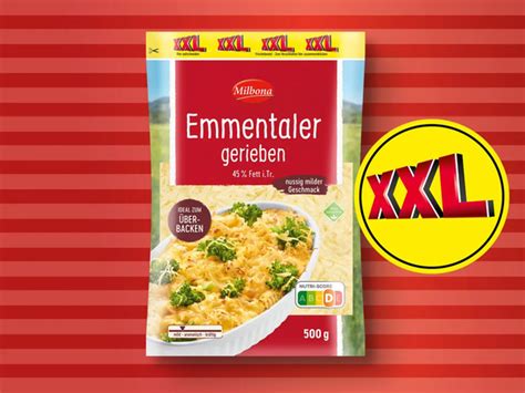 Milbona Emmentaler Gerieben 500 G Von Lidl Ansehen