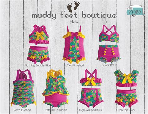 Crop Top Bikini In Hula Size 12 18 Months Size 12 Girls Etsy