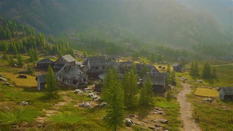 View On Old Italian Village In The Apennines Mountains Stock