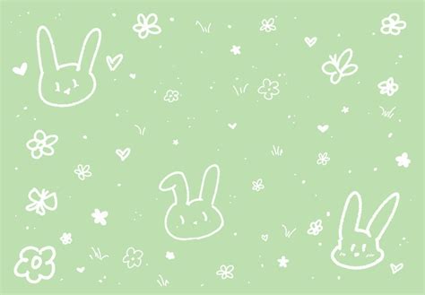 Cute cottage core bunny wallpaper