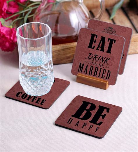 Buy Crazy Sutra Premium Hd Printed Standard Size Coasters For Tea