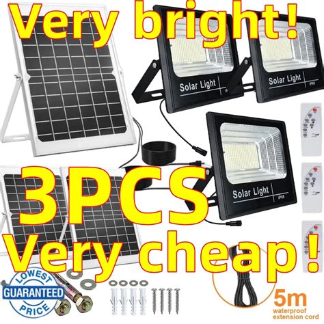 LED Flood Solar Light 100W Outdoor Street Lamp Waterproof IP67 With