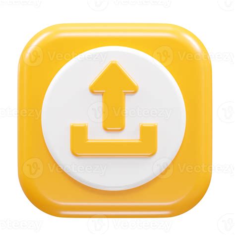 Upload Icon 3d Rendering Illustration Element 33158078 Png