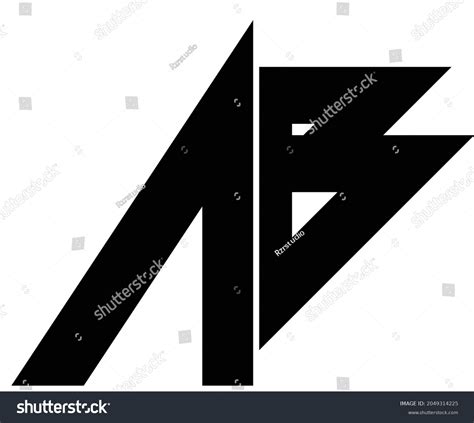 Creative Letter Ab Logo Design White Stock Vector (Royalty Free ...