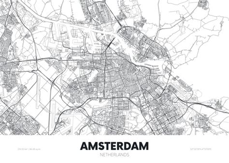 Detailed Map Amsterdam Over 1 409 Royalty Free Licensable Stock