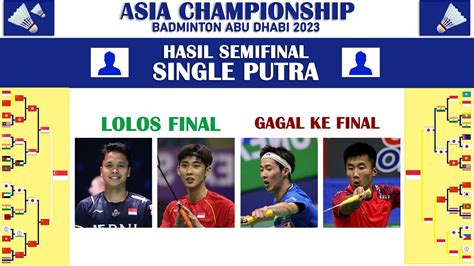 Hasil Semifinal Badminton Asia Championship 2023 Anthony Ginting