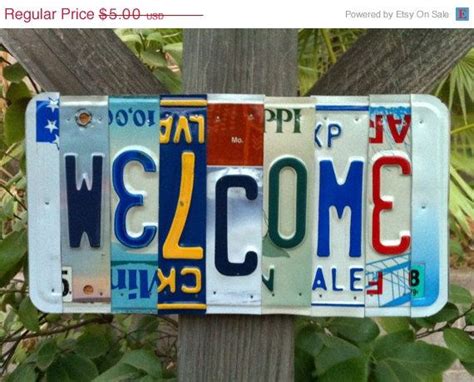 On Sale Custom Made To Order License Plate Sign Using Recycled License