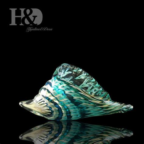 Hand Blown Glass Murano Art Style Seashell Conch Sculpture Ocean Multi Color For Sale Online Ebay