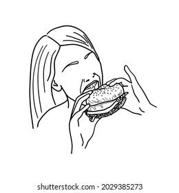 884 Person Eating Burger Drawing Images, Stock Photos & Vectors ...