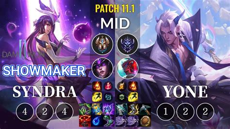 Dwg Showmaker Syndra Vs Yone Mid Kr Patch Youtube