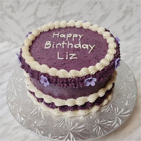 Purple birthday cake