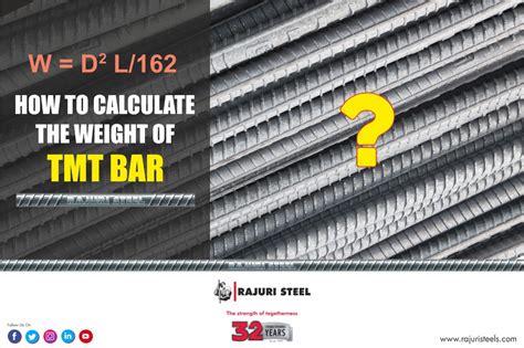 How to Calculate the Weight of TMT Bar? | Rajuri Steels