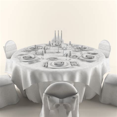 3d Banquet Table Chairs