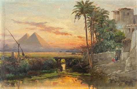 The Pyramids Of Giza Carl Wuttke German 1849 1927 Pyramids Of Giza