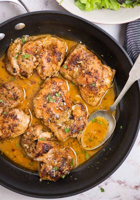 Garlic Butter Chicken Thighs The Flavours Of Kitchen