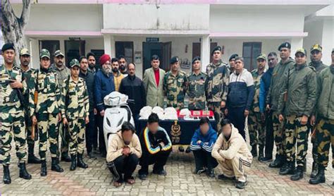 Punjab Bsf Busts Cross Border Drug Module 4 Smugglers Arrested The