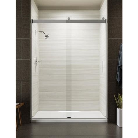 Kohler Levity 57 60 In W X 82 In H Frameless Sliding Shower Door In