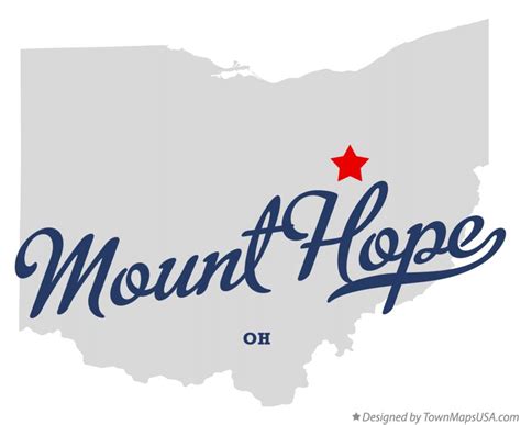 Map of Mount Hope, OH, Ohio