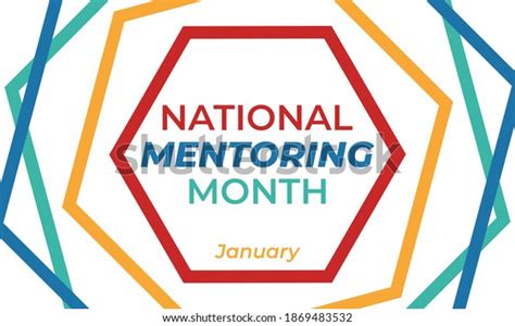 January National Mentoring Month Annual Mentoring Stock Vector Royalty