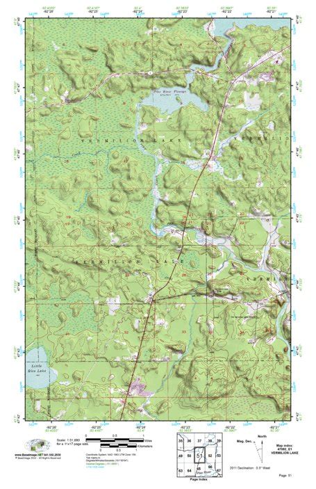 47092e1 Page 051 Vermilion Lake Map By Baseimage Publishing Avenza Maps