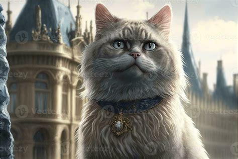 French cat in paris illustration 23941247 Stock Photo at Vecteezy