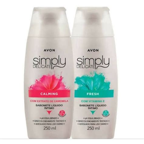 Sabonete Líquido Íntimo Avon Simply Delicate Calming 250ml Shopee