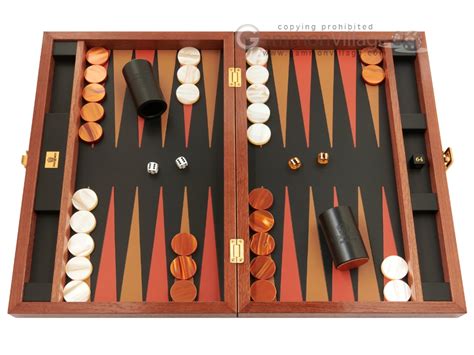 20 Inch Folding Wood Backgammon Set By Zaza And Sacci Mahoganyleather