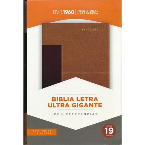 Biblia Letra Ultra Gigante con Referencias Índice Cierre Reina