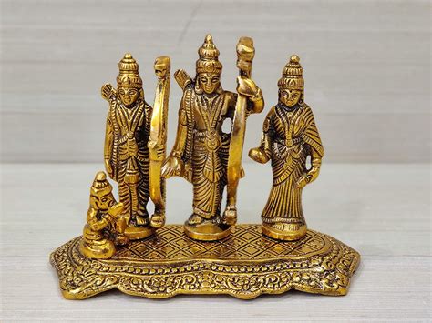 Buy Lord Ram Darbar Idol Metal Showpiece Hindu Religious Idols Ram Sita