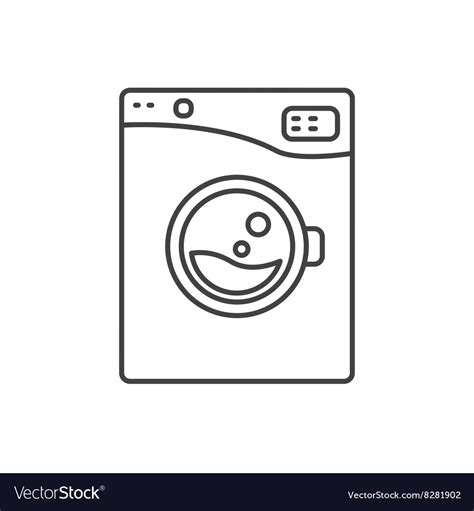 Washing Machine Line Icon Sign Royalty Free Vector Image