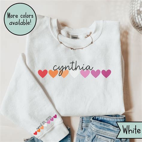 Personalized Matching Lesbian Sweatshirt Sleeve Custom Anniversary Gift For Lesbians Lesbian