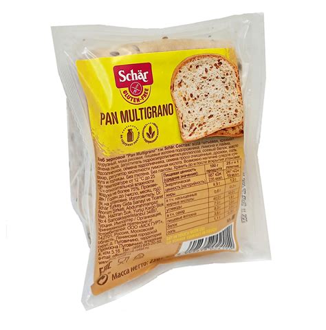 Pan Multigrano хлеб зерновой без глютена и лактозы, 250 г, Schar купить ...