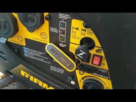 Firman W2000i Generator Starting Instructions YouTube