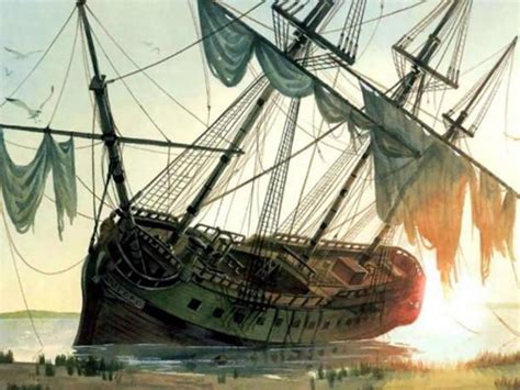 Blackbeard And His Infamous Pirate Ship Queen Annes Revenge Ancient