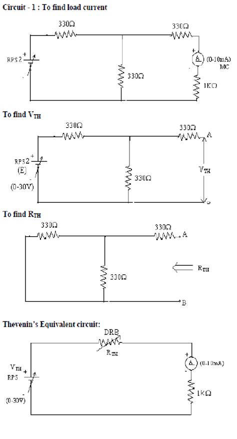 Verification Of Thevenin S Theorem In Dc Circuits Eees In