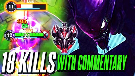 18 KILLS WITH KHA ZIX Insane Commentary Gameplay In Wild Rift