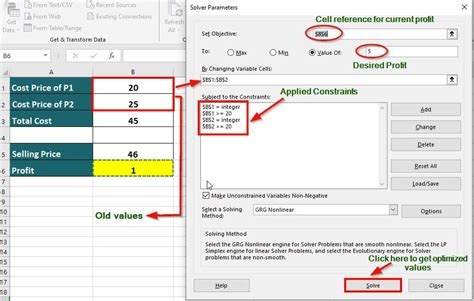 How To Use The Solver Tool In Excel Youtube