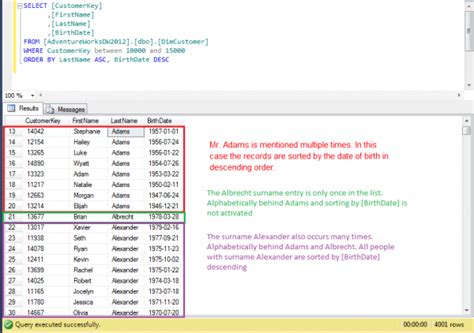 Sql Order By Sorting Data In Sql Table In Descending Or Ascending