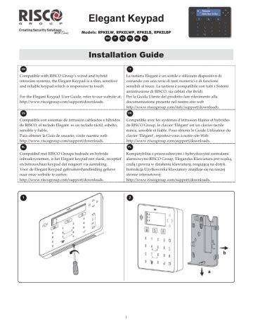 Risco RPKELW Installation Manual Manualzz