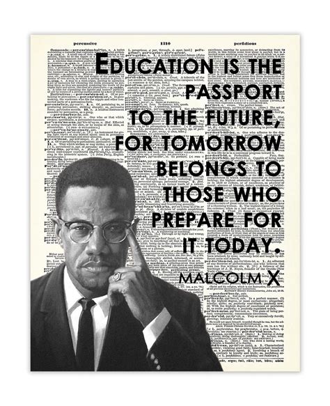 Buy Inspirational Malcolm X Wall Art Education Is The Passport