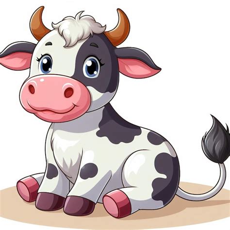 Premium Vector Cute Cattle Vector Cartoon Illustration