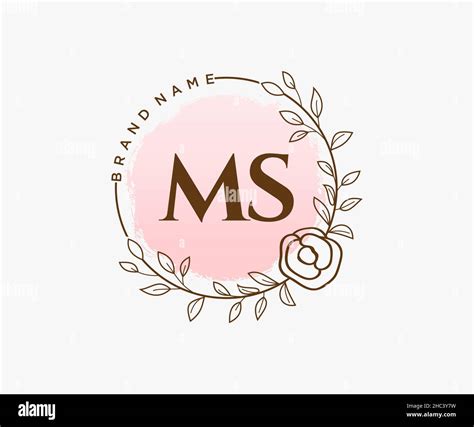 MS feminine logo. Usable for Nature, Salon, Spa, Cosmetic and Beauty ...