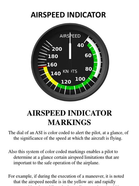 Airspeed Indicator Markings Lesson 3 | PDF | Flap (Aeronautics) | Aviation